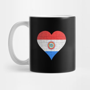 Paraguayan Jigsaw Puzzle Heart Design - Gift for Paraguayan With Paraguay Roots Mug